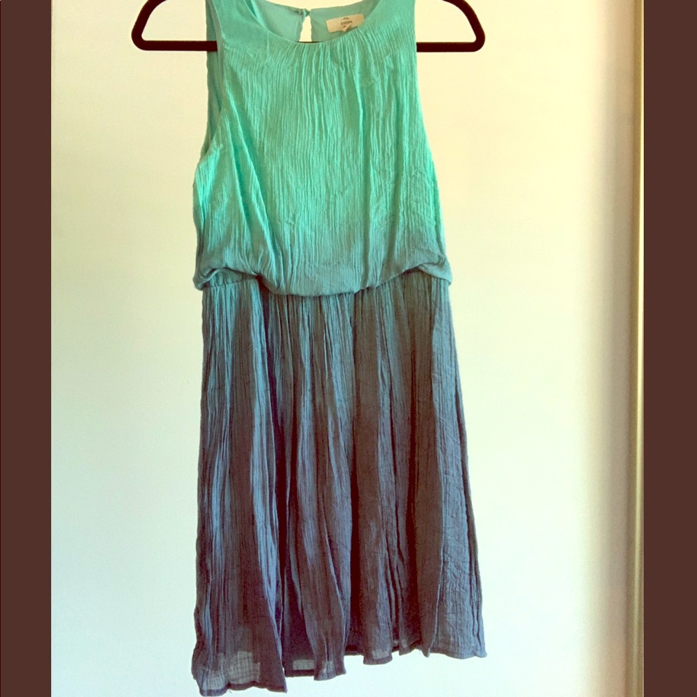 Green/Blue Ombré Dress